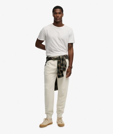 Essential Logo Half Brushed Joggers Image 1