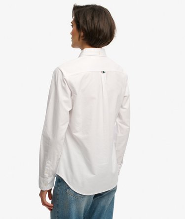 Slim Oxford Skjorta med Kn&auml;ppning Image 5