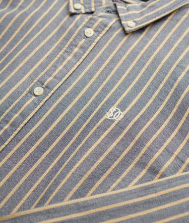 Slim Oxford Skjorta med Kn&auml;ppning Image 6