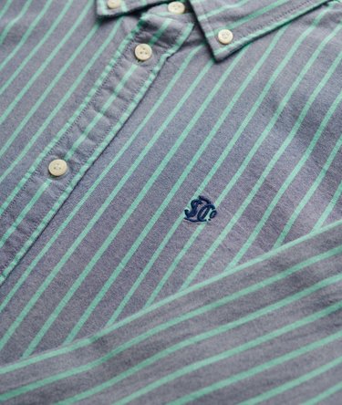 Slim Oxford Skjorta med Kn&auml;ppning Image 6