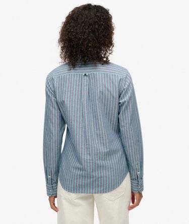 Slim Oxford Skjorta med Kn&auml;ppning Image 5