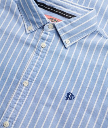 Slim Oxford Skjorta med Kn&auml;ppning Image 6