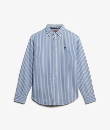 Slim Oxford Skjorta med Kn&auml;ppning Image 7