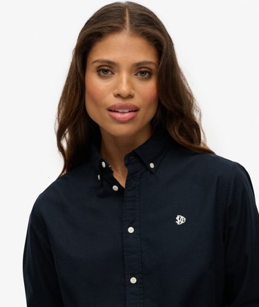 Slim Oxford Button Down Overhemd met Lange Mouwen Image 4