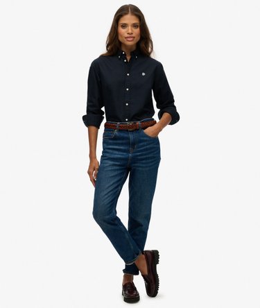 Slim Oxford Button Down Overhemd met Lange Mouwen Image 3