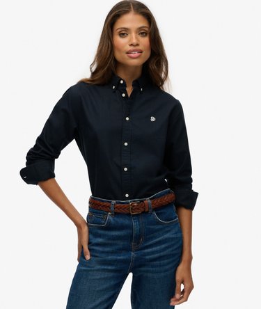 Slim Oxford Button Down Overhemd met Lange Mouwen Image 2