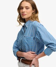 Poplin Langarmhemd mit lockerer Passform