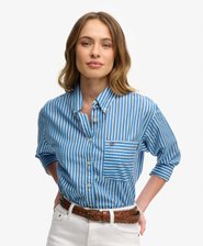 Poplin Langarmhemd mit lockerer Passform