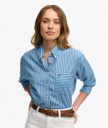 Poplin Langarmhemd mit lockerer Passform Image 2