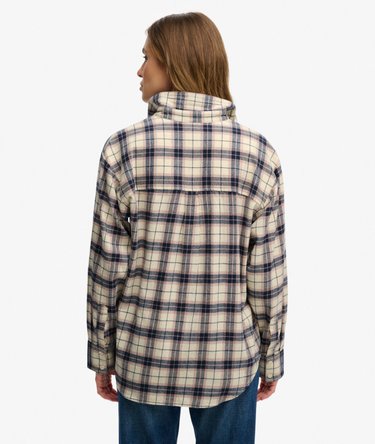 Check Flannel Relaxed Shirt Image 5