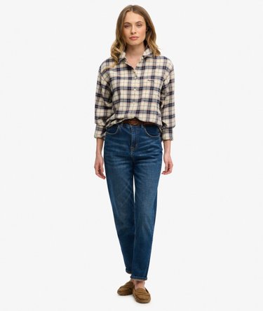 Check Flannel Relaxed Shirt Image 3