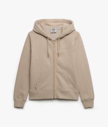 Essential Logo Zip Hoodie Half Brushed Image 7