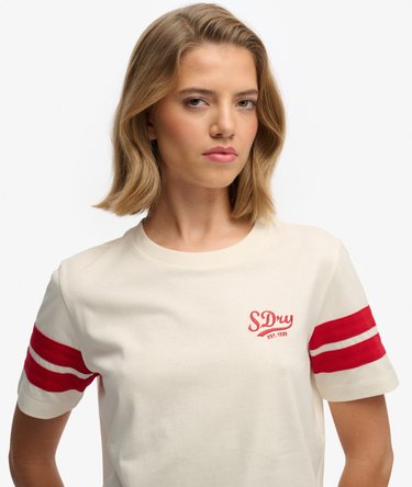 Varsity Stripe Script T-Shirt Image 4