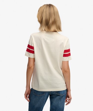 Varsity Stripe Script T-Shirt Image 5