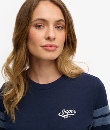 Varsity Stripe Script T-Shirt Image 4