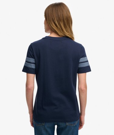 Varsity Stripe Script T-Shirt Image 5