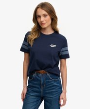 T-shirt Script &agrave; Rayures Varsity