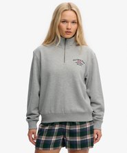 Athletic Essentials Grafik-Sweatshirt mit Rei&szlig;verschluss