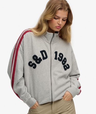 Chaqueta de ch&aacute;ndal holgada con cremallera Athletic Essentials Image 1