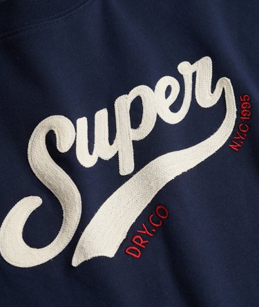 Varsity Script Loose Crew Sweatshirt Image 6