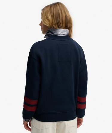 Varsity Script Loose Crew Sweatshirt Image 5