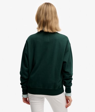 Crest Loose Crew Sweatshirt Image 5