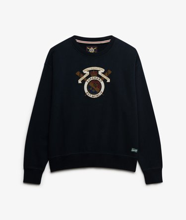 Crest Loose Crew Sweatshirt Image 7