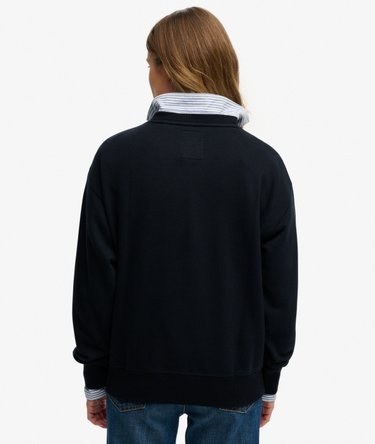 Crest Loose Crew Sweatshirt Image 5