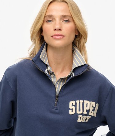 Athletic Essentials Applique Sweatshirt med Halvlynl&aring;s Image 4