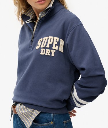 Athletic Essentials Applique Sweatshirt med Halvlynl&aring;s Image 2