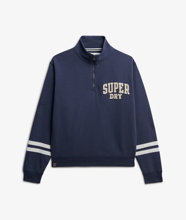 Athletic Essentials Applique Sweatshirt med Halvlynl&aring;s Image 1