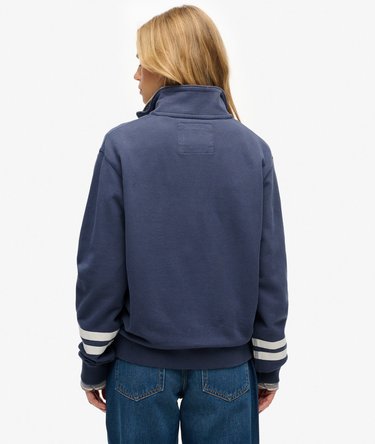 Athletic Essentials Applique Sweatshirt med Halvlynl&aring;s Image 5