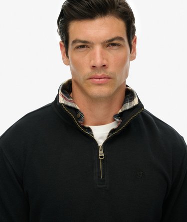 Maglione a coste con mezza zip Image 5