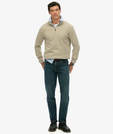 Maglione a coste con mezza zip Image 3