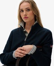 Slouchy Knitted Half Zip