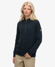 Pull en maille &agrave; demi-zip d&eacute;contract&eacute;