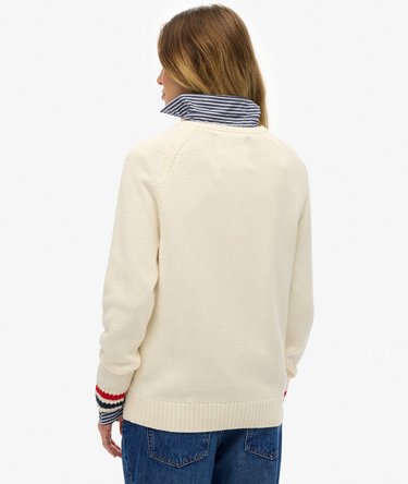 Slouchy Intarsia Graphic Knitted Jumper Image 5