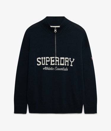 Slouchy Graphic Sweatshirt med Halvlynl&aring;s Image 1