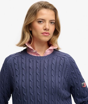 Slouchy Cable Knit Jumper Image 4