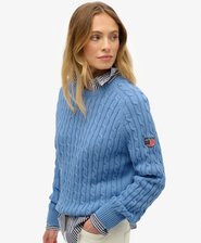 Pull en maille torsad&eacute;e d&eacute;contract&eacute;