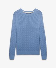 Pull en maille torsad&eacute;e d&eacute;contract&eacute;