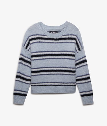 Slouchy Brushed Stripe Knit Jumper Image 1
