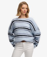 Slouchy Brushed Stripe Knit Jumper