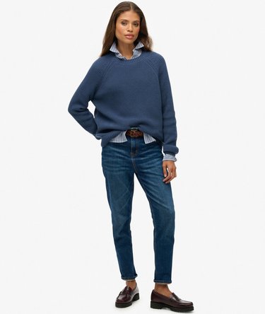 Avslappet ribbestrikket genser Image 3