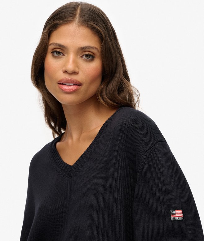 Oversized V Neck Jumper