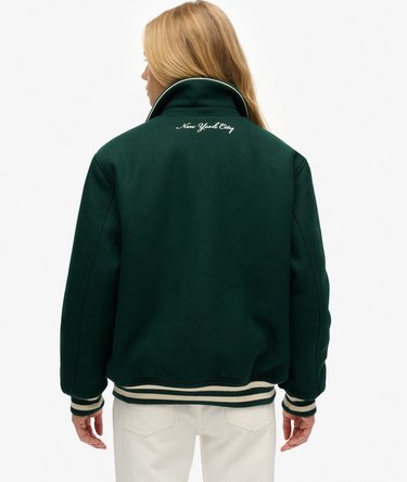 Chaqueta Bomber Country Club Mezcla de Lana Image 6