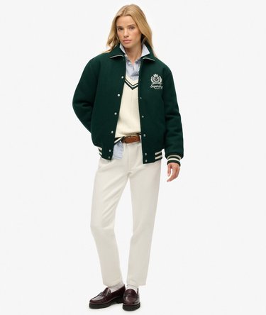 Chaqueta Bomber Country Club Mezcla de Lana Image 3