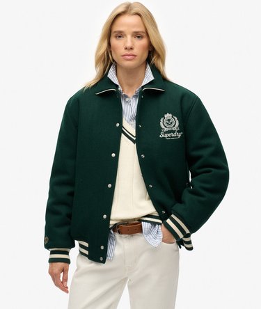 Chaqueta Bomber Country Club Mezcla de Lana Image 2