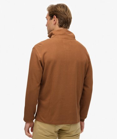Maglione a coste con mezza zip Image 5