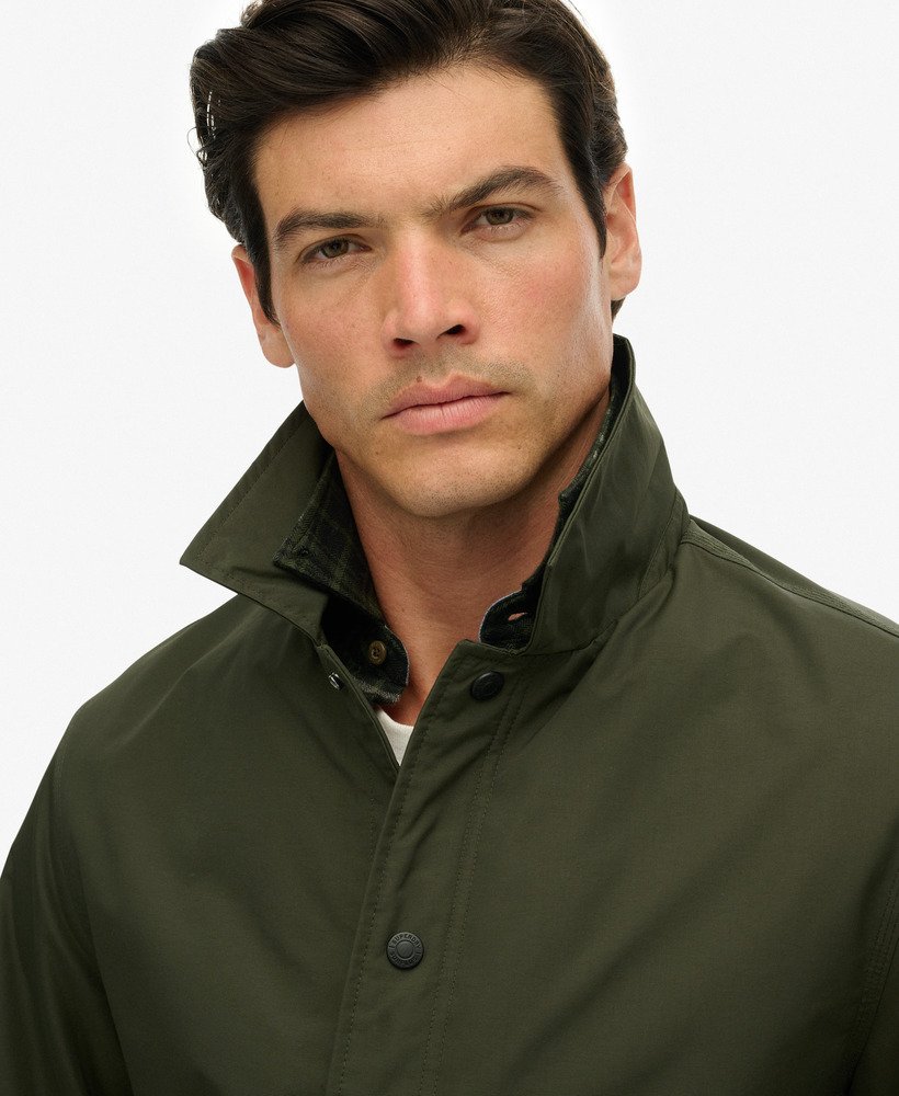 mens Nylon Coach Jacket in Surplus Goods Olive Green | Superdry US
